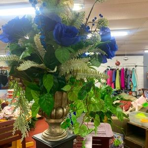 Beautiful handmade Silver and Blue Floral arrangement